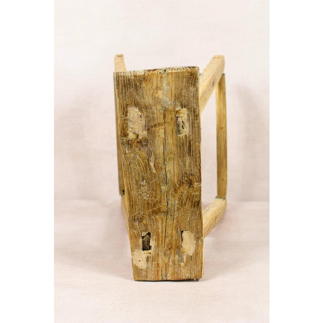 Rustic Vintage Rustic Elm Stool For Sale - Image 3 of 5