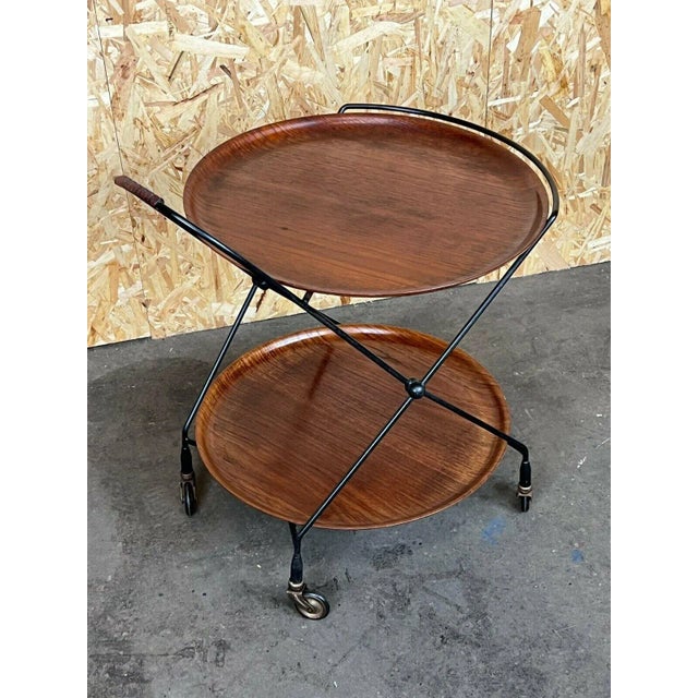 Teak String Serving Trolley by Jie Gantofta, Sweden, 1960s For Sale - Image 12 of 13