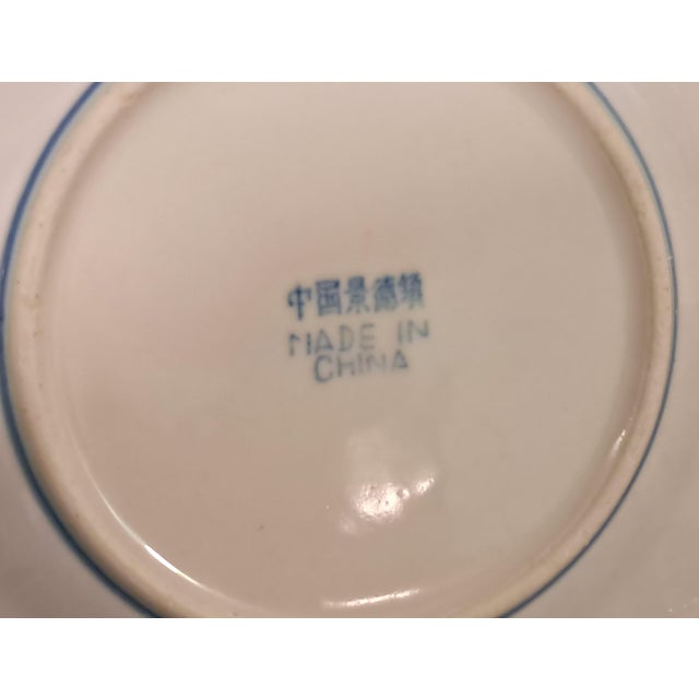 1990s 1990s Jingdezhen Blue and White Pagoda Design Dining Ware Set for 4 Pieces Setting 4 Total 16 Pieces For Sale - Image 5 of 15