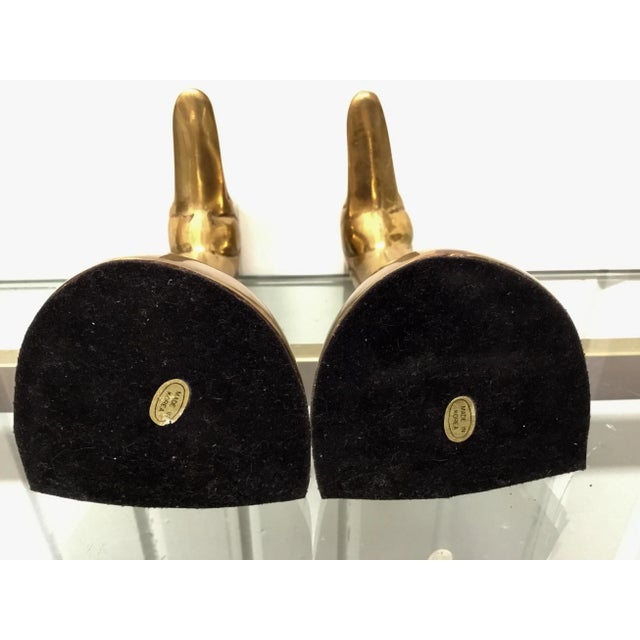 Mid Century Brass Duck Bookends - A Pair For Sale - Image 4 of 5