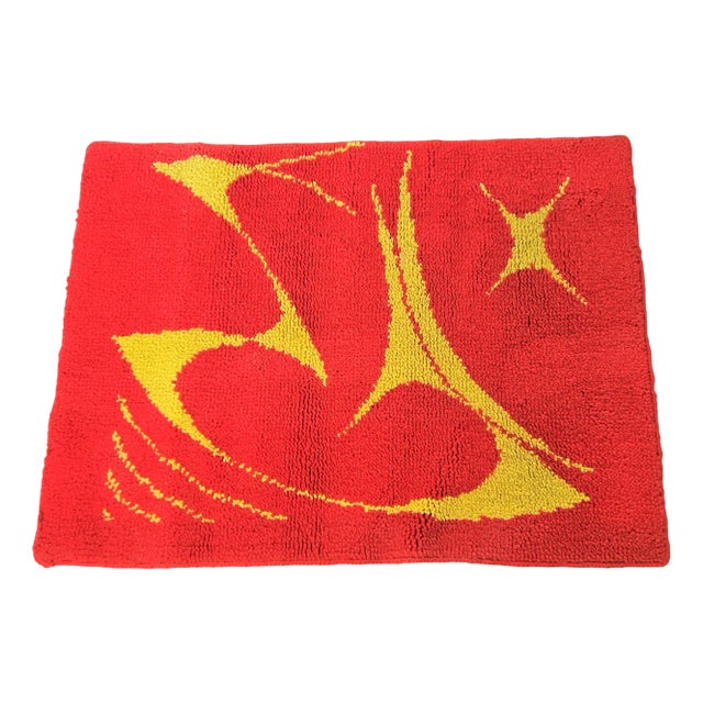 Vintage Space Age Hand-Knotted Sputnik Rug, 1960s For Sale