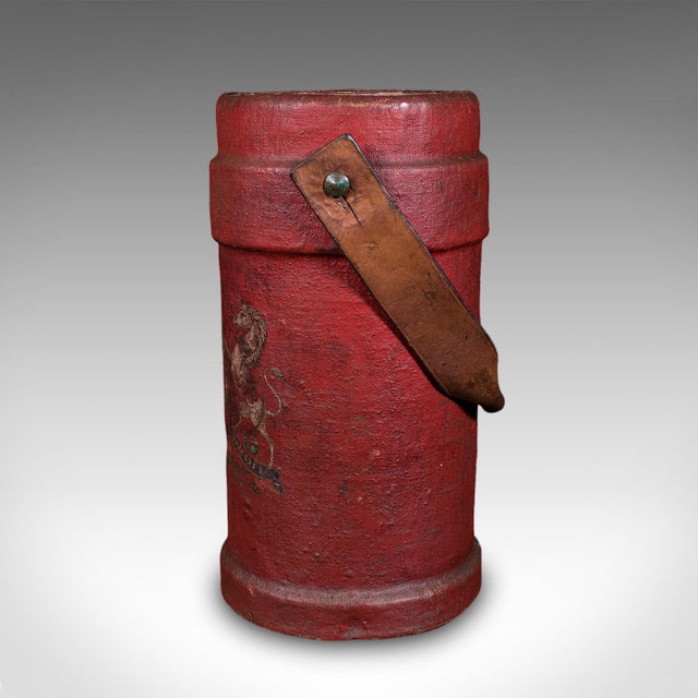 1920s Antique Decorative Stick Stand, English, Leather, Basket, Storage Bin, c.1920 For Sale - Image 5 of 9