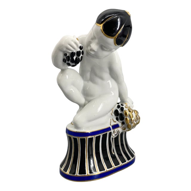 Art Nouveau Traubenesser Porcelain Figurine by Carl Nacke for Fraureuth, 1920 For Sale