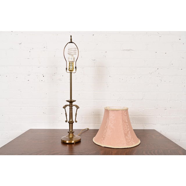 Ralph Lauren Style Art Deco Brass Table Lamps, Pair For Sale - Image 12 of 15