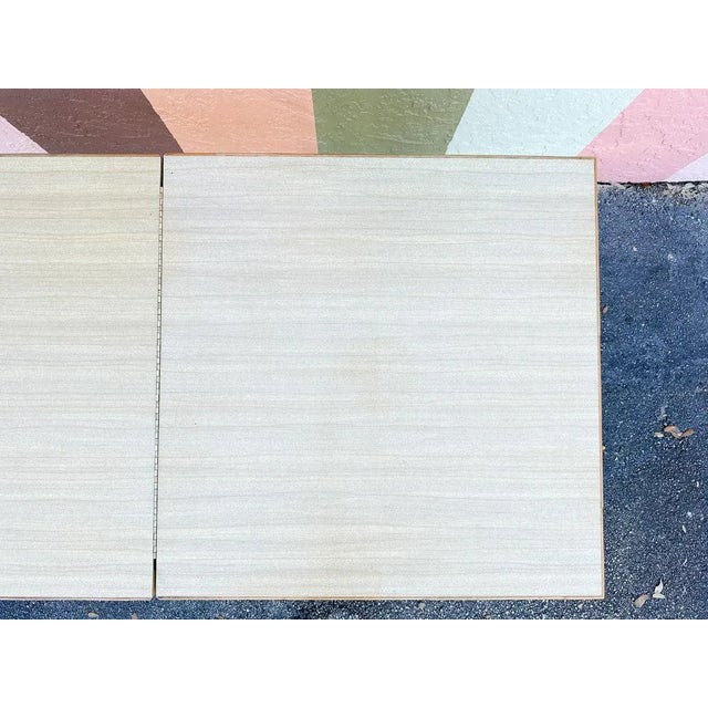 Palm Beach Regency Vintage Florida Flip Top Rattan Game Table For Sale - Image 9 of 12