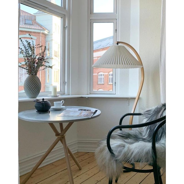 Aldric Light Concrete Top and Light Oak Legs Café Table by Eberhart Furniture For Sale - Image 9 of 13