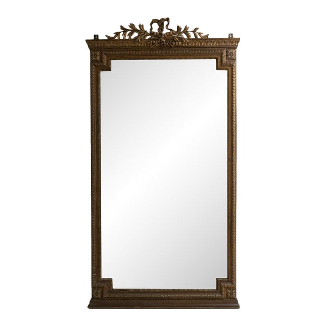 19th Century France Louis XVI Brown Wood Full-length & Floor Mirrors For Sale