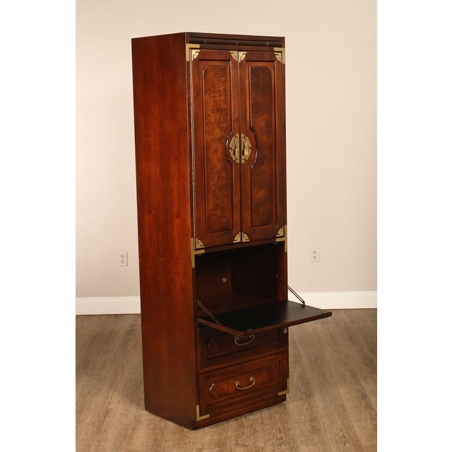 Bernhardt Pair Of Asian Campaign Style Linen Cabinets For Sale - Image 16 of 18