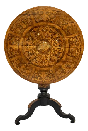 19th Century Dutch Round Inlaid Folding Table