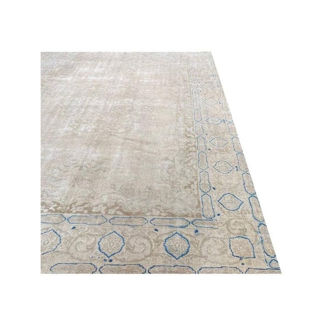 Transitional 1950s Old Persian Tabriz Area Rug 9 X 13 For Sale - Image 3 of 12