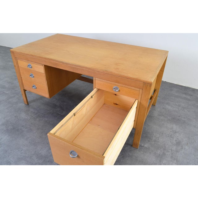 Mid-Century Oak Desk by Chr. Rasmussen for Randers Møbelfabrik, 1970s For Sale - Image 16 of 18