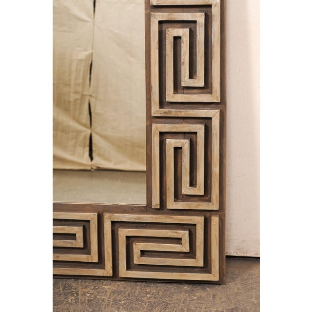 Greek Key Artisan-Made Mirror, 5+ Ft Tall For Sale - Image 4 of 9