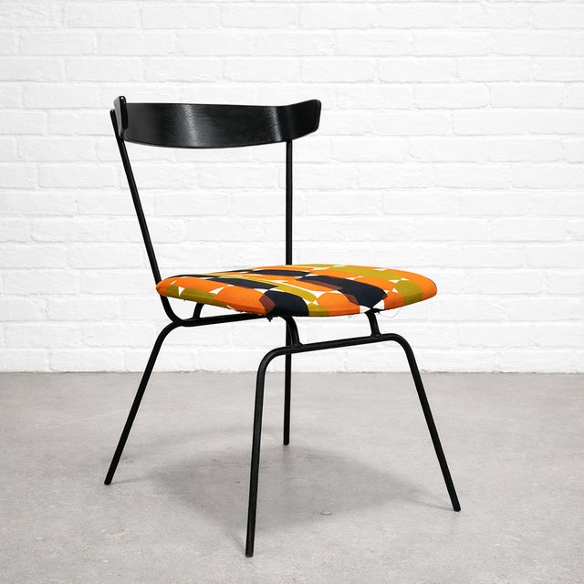 Mid-Century Modern Authentic Mid-Century Modern Side Chair by Clifford Pascoe – Ebonized Wood & Vintage 1960s Upholstery For Sale - Image 3 of 8