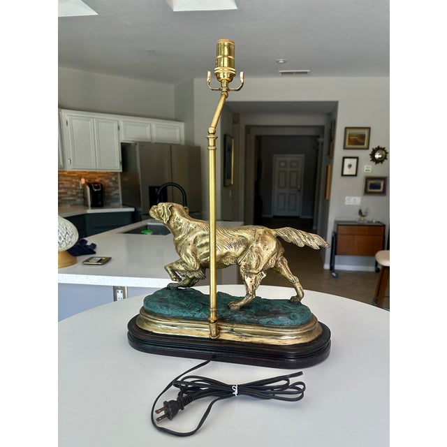 Vintage Brass Hunting Dog Figural Table Table For Sale - Image 10 of 18