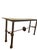 Metal Vintage Patina Bronze Metal Console Side Table With Thick Beveled Glass Top For Sale - Image 7 of 12