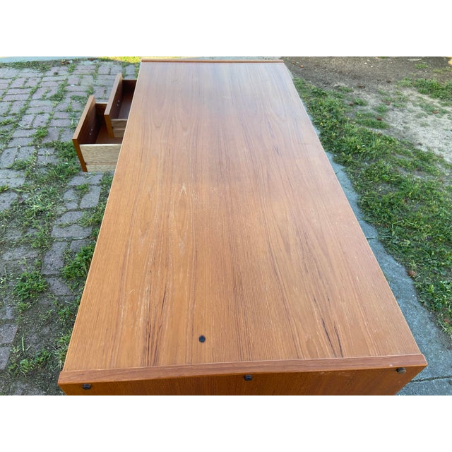 Mid-Century Modern Vintage Mid Century Modern Teak Danish Writing Desk For Sale - Image 3 of 12