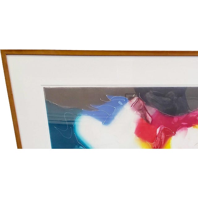 Wood 1990s 50” Large Scale Jean Richardson Signed Limited Edition Lithograph Entitled Firebrands For Sale - Image 7 of 12