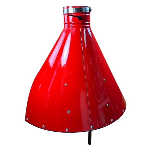 Vintage Preway Freestanding Red Porcelain Fireplace For Sale In New York - Image 6 of 10