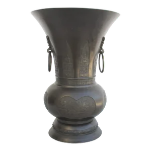Antique Meiji Japanese Bronze Vase