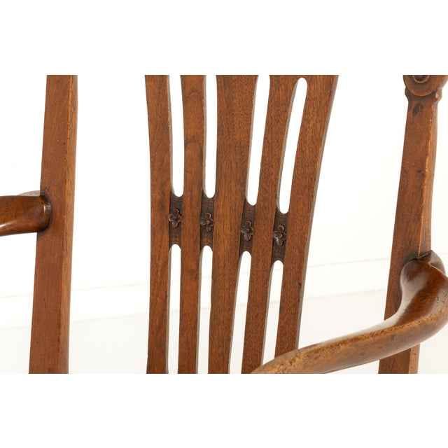 Brown Large 18th Century English George III Mahogany Armchairs, Set of 2 For Sale - Image 8 of 11