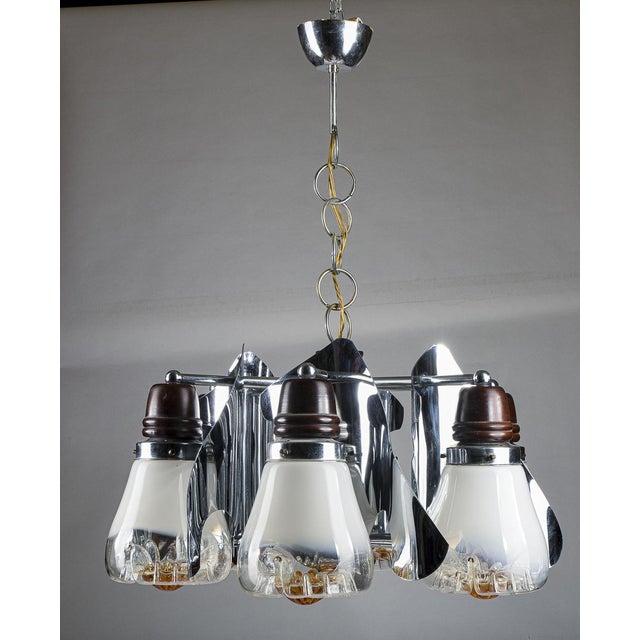 1960s Space Age Murano Glass Chandelier from Mazzega, 1960s-1970s For Sale - Image 5 of 18