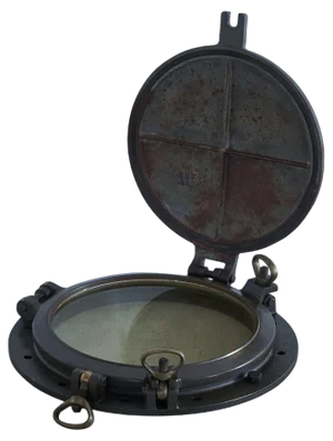 Brass and Cast Iron Ships Porthole, 1950s