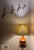 Vintage 1970s Ceramic Bamboo Table Lamp With Woven Shade For Sale - Image 4 of 16