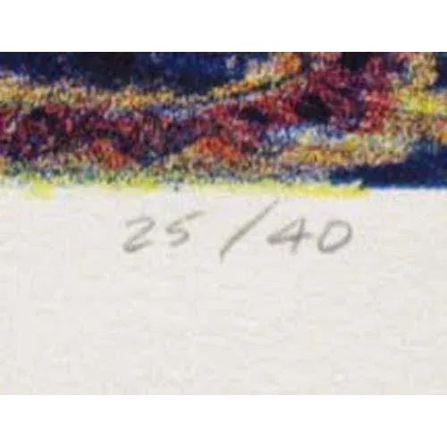 1970s 1978 "Eric" Figurative Interior Scene Lithograph Print by Keith Rasmussen For Sale - Image 5 of 6