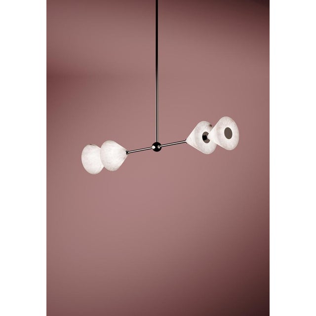 Not Yet Made - Made To Order Shiny Black Veils Floor Lamp by Alabastro Italiano For Sale - Image 5 of 8