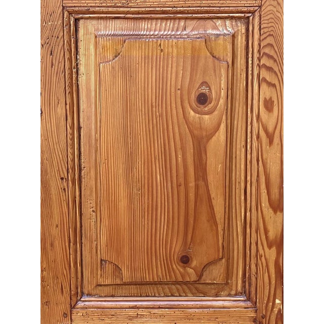 Tan Vintage Two-Door Fir Wardrobe For Sale - Image 8 of 17