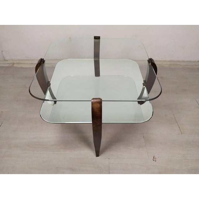 Glass Art Deco Coffee Table in Mirror, 1930s For Sale - Image 7 of 16
