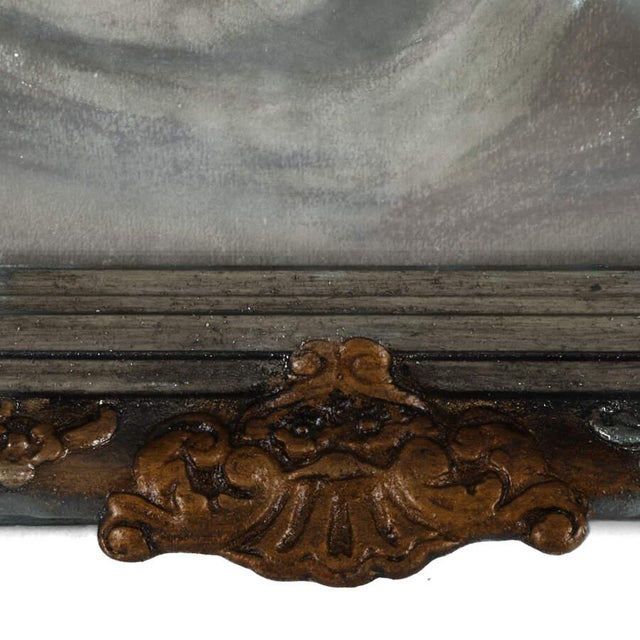 Impressionist Framed Pastel Portrait of a Lady For Sale - Image 3 of 8