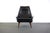 Mid-Century Modern Danish Modern Lounge Chair in Original Black Vinyl Upholstery For Sale - Image 3 of 5