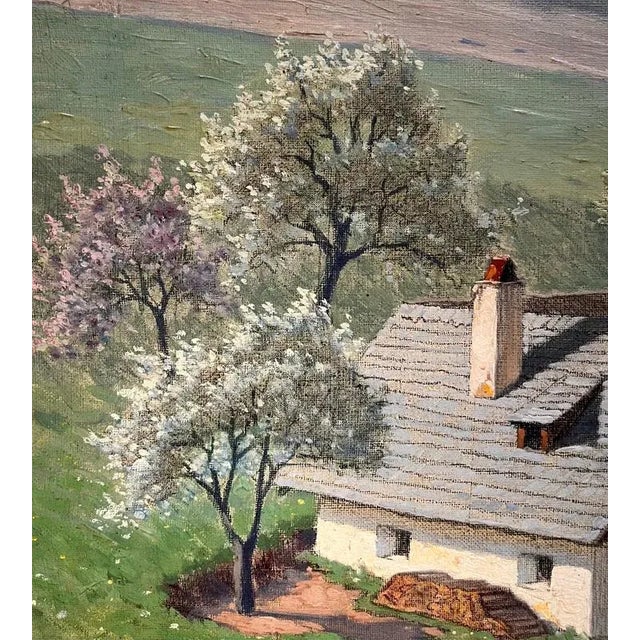 Hans Stalzer, Rural Landscape, Oil on Canvas, Framed For Sale - Image 9 of 17