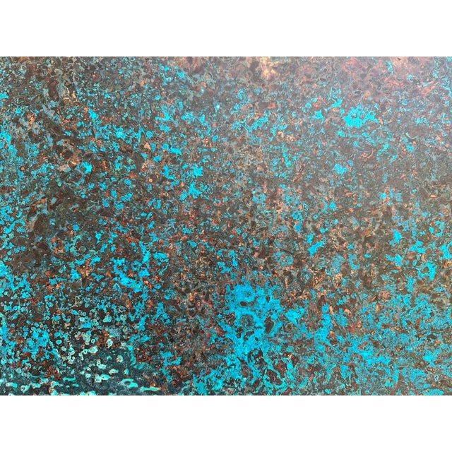Copper Wall Art With Blue & Green Patina "The Blue Hour" by Jeremy Maronpot For Sale - Image 10 of 13