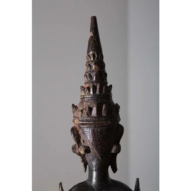 Thai Artist, Sculpture of Buddha, 19th Century, Walnut For Sale - Image 6 of 11
