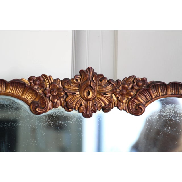 Late 20th Century Hollywood Regency Gilded Mirror For Sale - Image 5 of 7