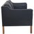 Børge Mogensen 2212 2.seater sofa upholstered in black leather and with legs of teak. The sofa is from the 1980s but was...