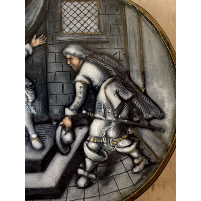 Black Antique Enamel Snuff Box For Sale - Image 8 of 10