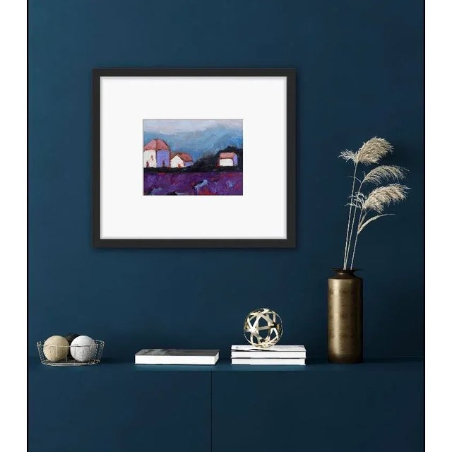 Late Afternoon Glow - Original oil painting landscape. 6 x 8 inches on gessoed masonite panel. Unframed. Signed Haas....