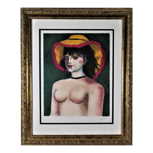 Franco Gentilini, Woman with Hat, Circa 1960 For Sale