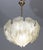 Stunning Murano glass chandelier with dozens of gold transparent glass grit leaves. The chandelier measures 90 centimetres...