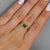 Green 0.65 Carat Emerald 14k Gold Two Row Open Gap Band Ring, Size 7 For Sale - Image 8 of 11