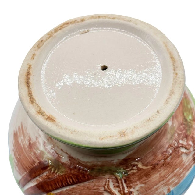 White 1950s Hand Painted Harveys Casino Lake Tahoe Hula Scorpion Tiki Mug Bowl For Sale - Image 8 of 9