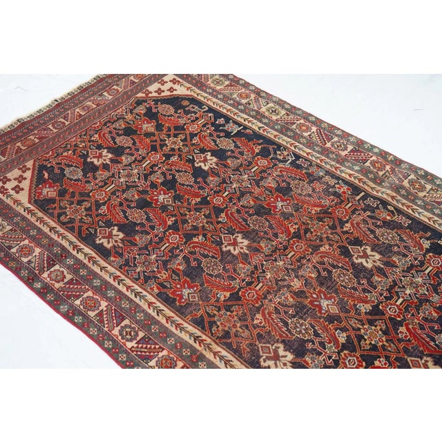Blue Late 18th Century Antique Qashqai Rug 3'8'' x 7'7'' For Sale - Image 8 of 10