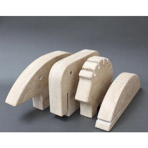 Vintage Italian Travertine Aardvark Table Sculpture from Fratelli Mannelli, 1970s For Sale - Image 14 of 16
