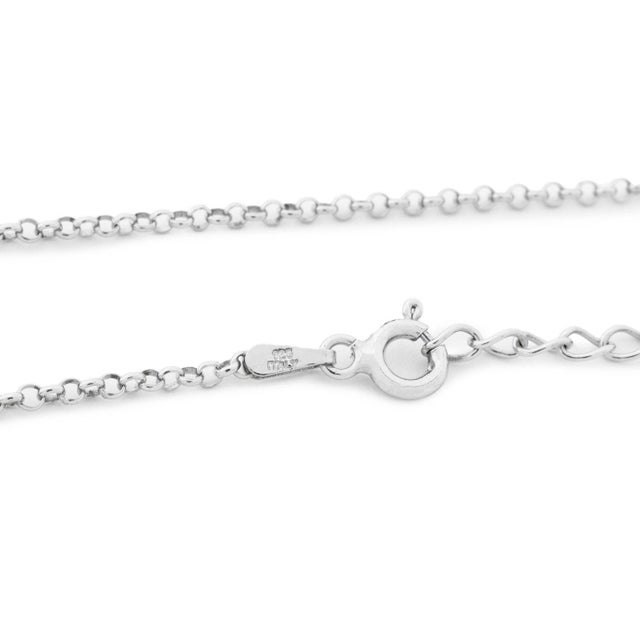 Blue 14k Topaz Diamond Pendant on Silver Necklace For Sale - Image 8 of 9