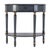 Spritely Home Accent Furniture Mozart 31.5 in. W Demilune Wood Hand Painted 1 Drawer Console Table with Lower Open Shelf, Royal Pastel Blue For Sale - Image 4 of 9
