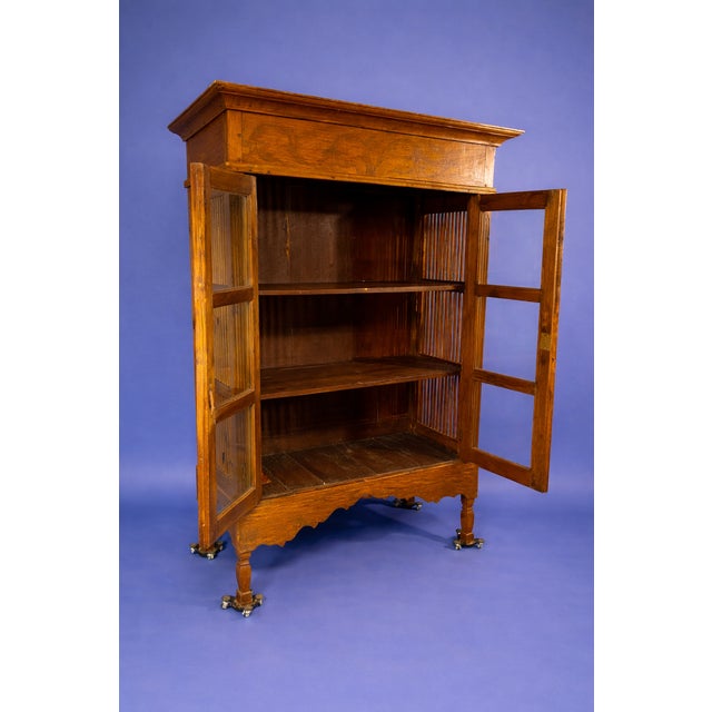 Traditional Vintage Postal Wooden Desk For Sale - Image 3 of 3