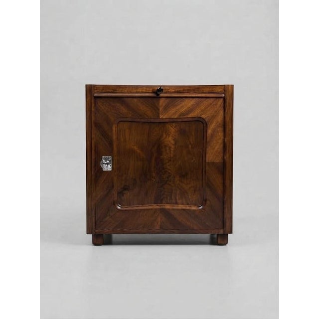 Hungarian Art Deco Wooden Nightstand, 1930s For Sale - Image 4 of 4